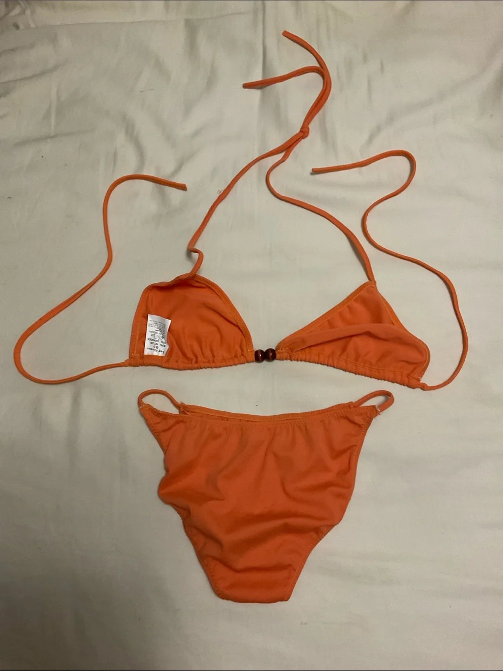 Leg Avenue Orange Triangle String Bikini Set O/S